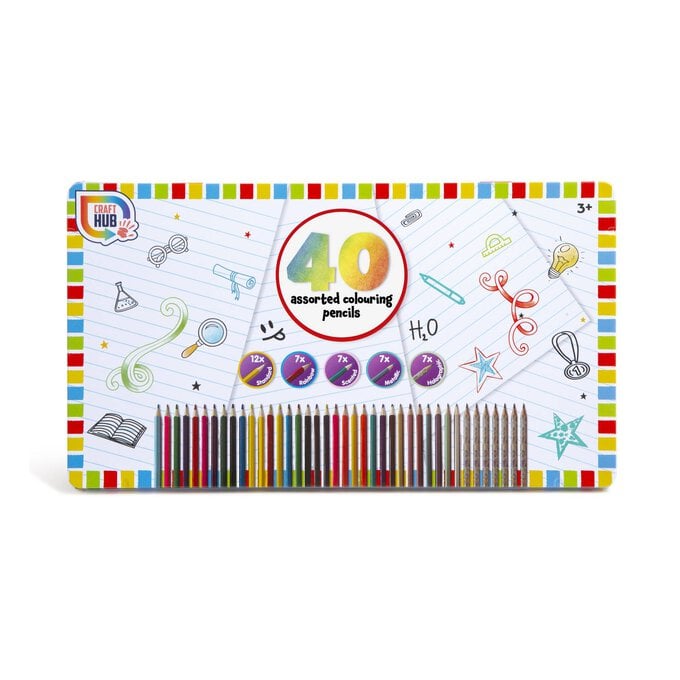 Colouring Pencil Tin 40 Pieces image number 1