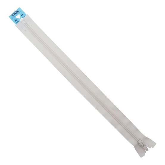 YKK Ivory Nylon Open End Zip 36cm image number 2