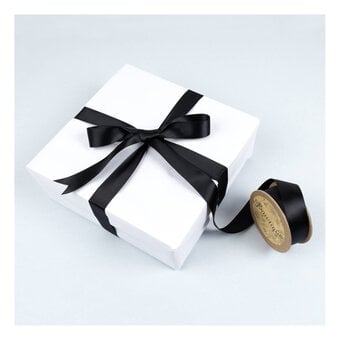 Black Double-Faced Satin Ribbon 18mm x 5m image number 3
