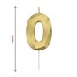 Whisk Gold Faceted Number 0 Candle image number 5