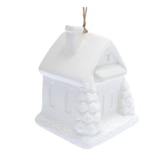 Hanging Ceramic 3D House Decoration 7.5cm