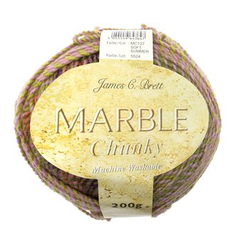 James C Brett Soft Summer Marble Chunky Yarn 200g