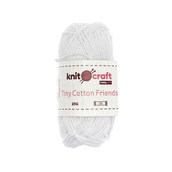 Knitcraft White Tiny Cotton Friends Yarn 25g image number 1