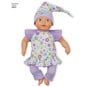 Simplicity Baby Doll Clothes Sewing Pattern 8820 image number 5