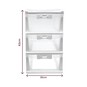 White Storage Tower with Wheels 3 Drawers image number 5