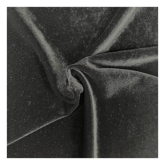 Black Spandex Velvet Fabric&nbsp;by the Metre image number 1