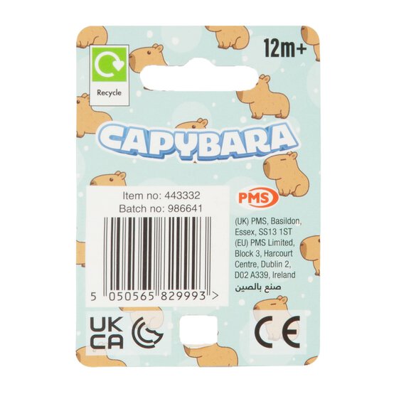 Assorted Clip-On Plush Capybara with Hat image number 7