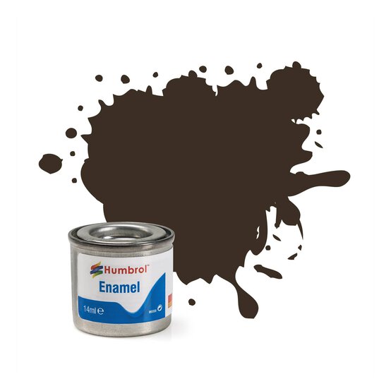 Humbrol 10 Service Brown Enamel Gloss Paint 14ml  image number 1