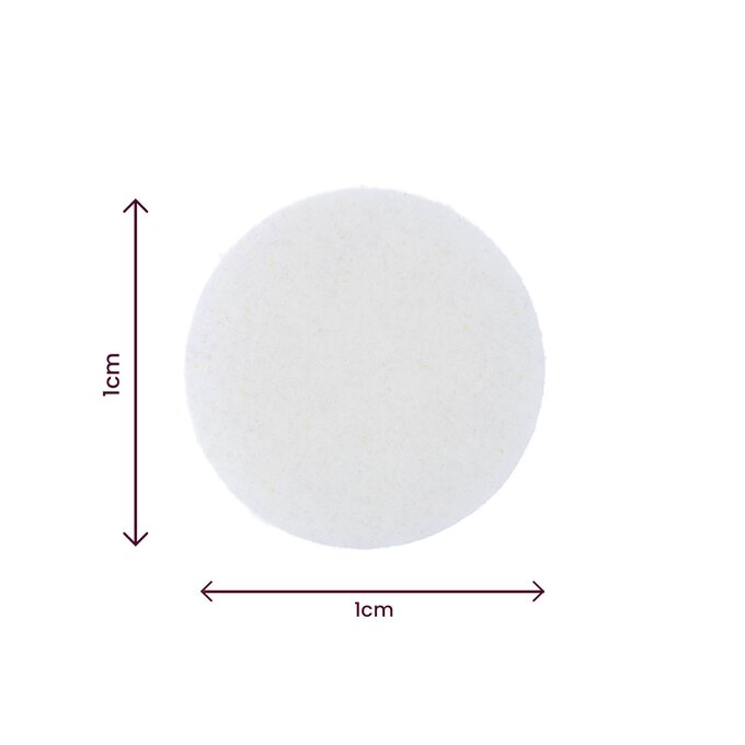 YYCRAFT Bulk 500pcs White Felt Circles 1.5 Inch Soft Felt Round Pad 38mm  500pcs 1.5 inch (38mm) Soft Felt(Bulk)