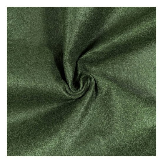 Olive Green Felt Fabric by the Metre image number 1