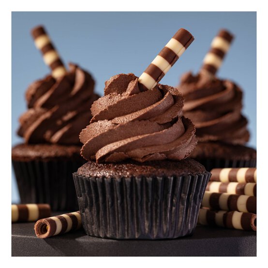 PME Striped Mini Cigarello Chocolate Curls 100g image number 2