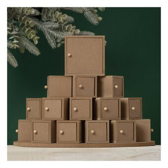 Wooden Advent Gift Tower 36cm