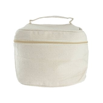 Natural Cotton Vanity Style Cosmetic Bag 22cm x 15cm image number 3