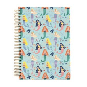 Mermaid Hardback Spiral Notebook A4