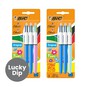Assorted BIC 4 Colours Original and Fun Pens 3 Pack image number 1