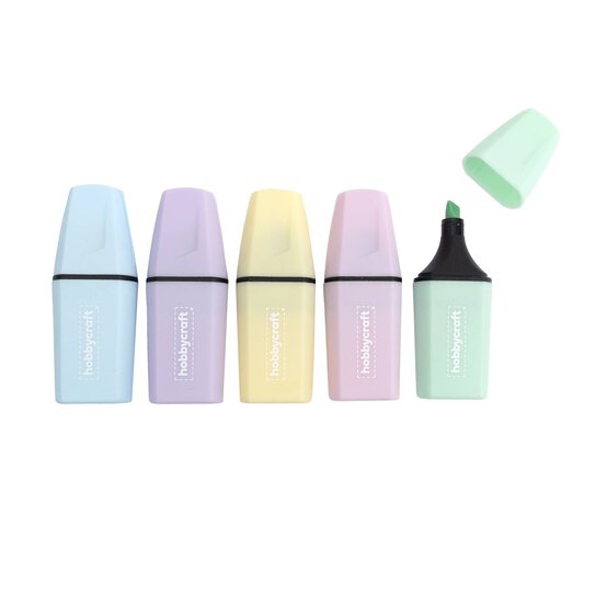 Mini Pastel Highlighters 5 Pack image number 1