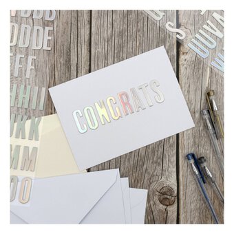 Iridescent Chipboard Alphabet Stickers