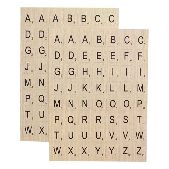 Wood Effect Alphabet Stickers 112 Pack image number 1