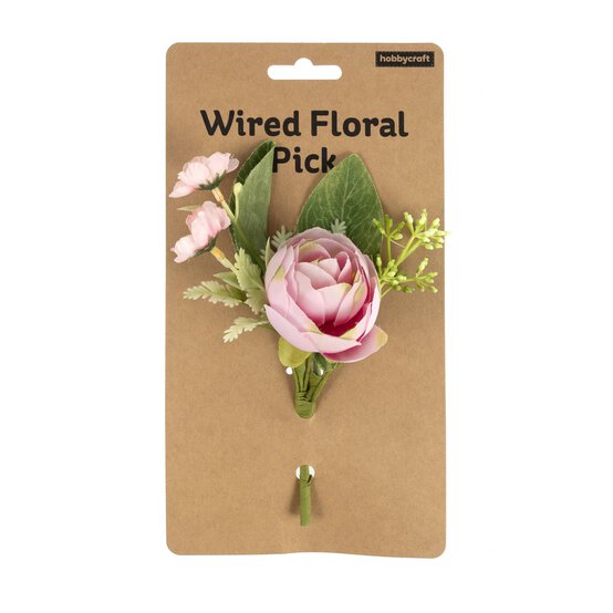 Pink Finished Buttonhole Pick 16cm  image number 5