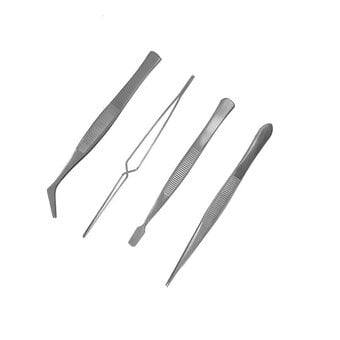 Stainless Steel Tweezers 4 Pack