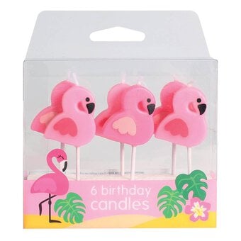 Baked With Love Novelty Flamingo Candles 6 Pack