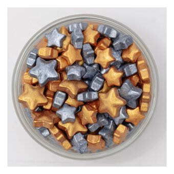 PME Gold and Silver Star Sprinkle Charms 25g 
