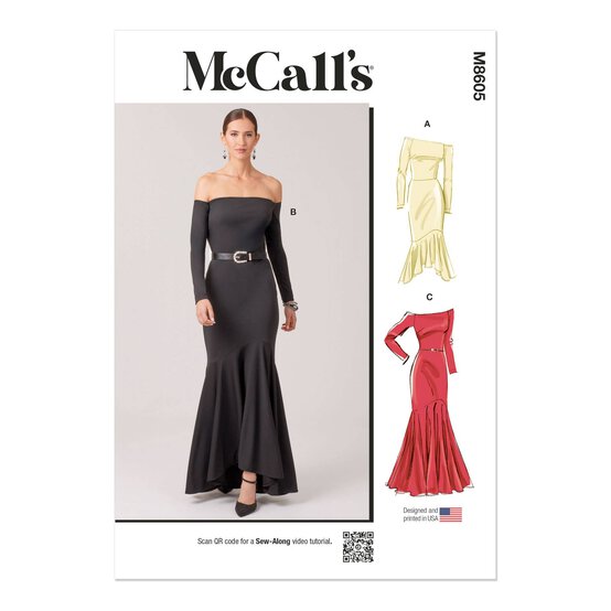 McCall's Women's Special Occasion Dress Sewing Pattern M8605 (4-12) image number 1