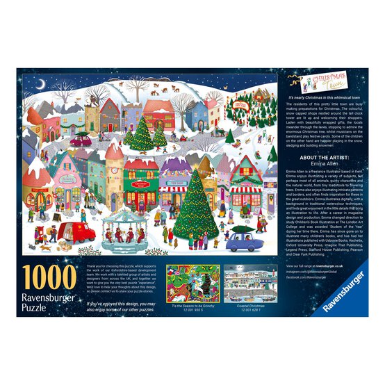 Ravensburger Christmas Town Jigsaw Puzzle 1000 Pieces image number 4