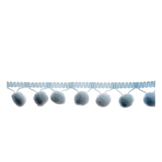 Light Blue 20mm Pom Pom Trim by the Metre image number 2