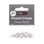 Silver-Plated Round Crimps 6mm 20 Pack  image number 1