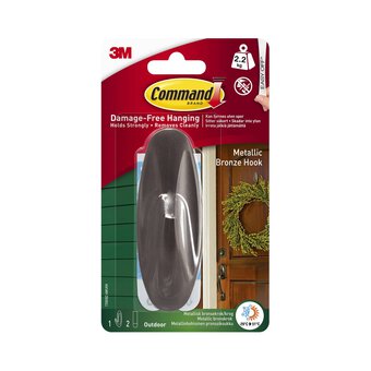Command Metallic Bronze Outdoor Hook 