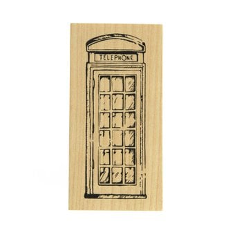 Phone Box Wooden Stamp 3.8cm x 7.6cm image number 4