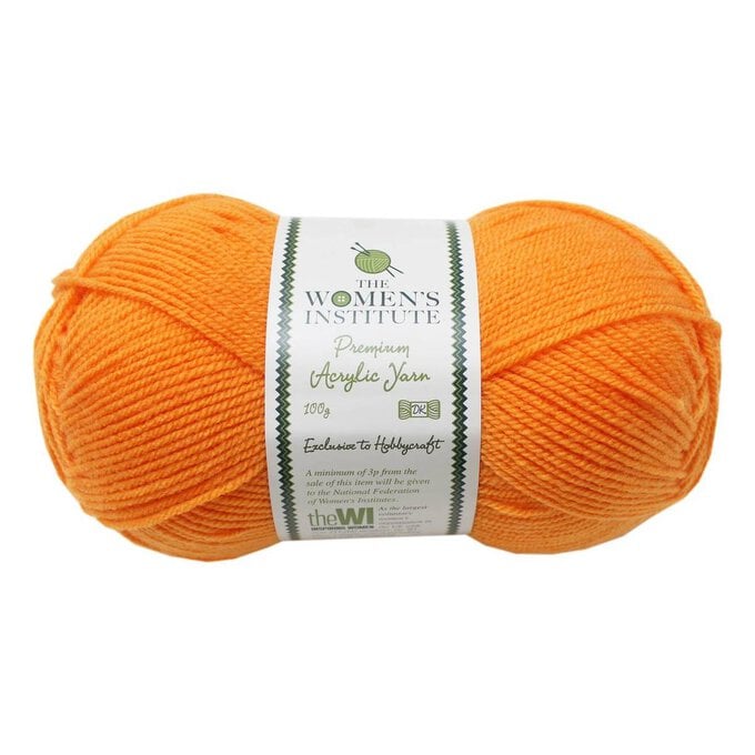 Women’s Institute Orange Premium Acrylic Yarn 100g image number 1