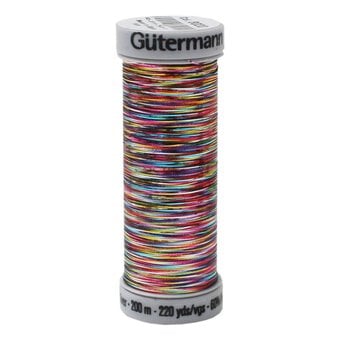 Gutermann Multi Coloured Metallic Sliver Embroidery Thread 200m (8020)