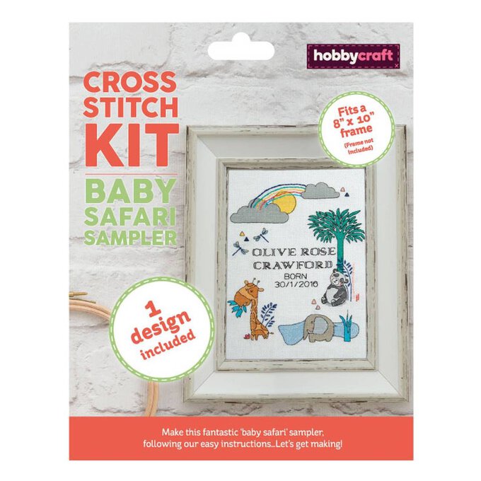 Baby Safari Cross Stitch Sampler Kit image number 1