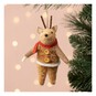 Hanging Brush Reindeer Decoration 12cm image number 1