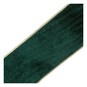 Green and Gold Wire Edge Velvet Ribbon 63mm x 3m image number 4