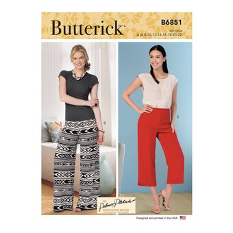 Butterick Women's Shirt and Capri Trousers Sewing Pattern B6851 (A 6-22)