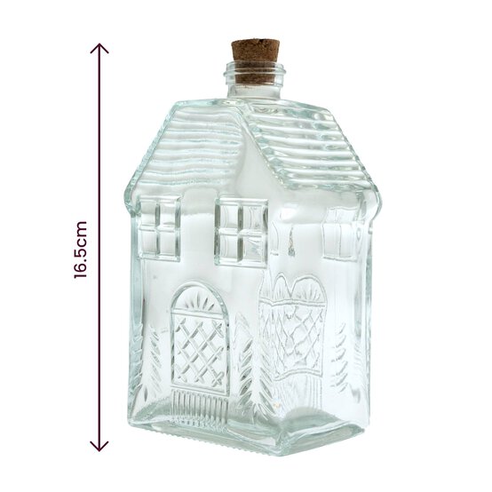 Glass Gingerbread House Jar with Cork image number 3