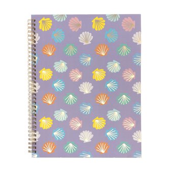 Shells Soft Cover Spiral Notebook A4