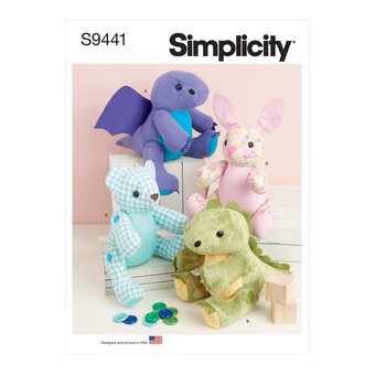 Simplicity  Plushies  Sewing Pattern S9441 (13 inches)