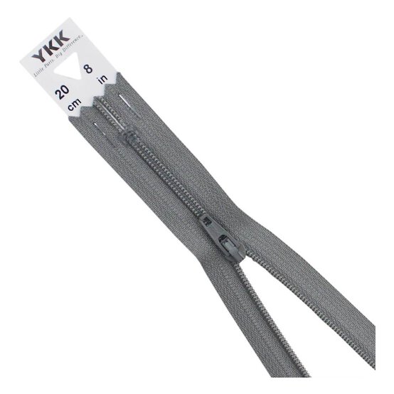 YKK Light Grey Dress and Skirt Zip 20cm image number 1