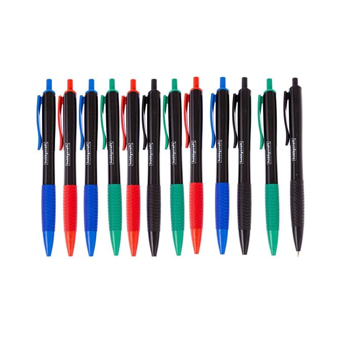 Assorted Fine Ballpoint Pens 12 Pack image number 1