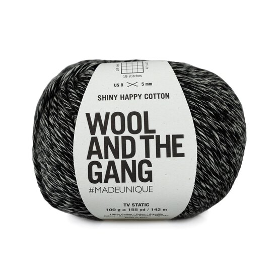 Wool and the Gang TV Static Shiny Happy Cotton 100g image number 1