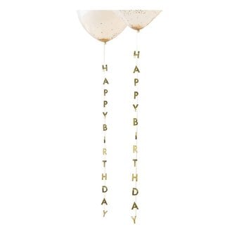 Ginger Ray Gold Birthday Balloon Tails 5 Pack