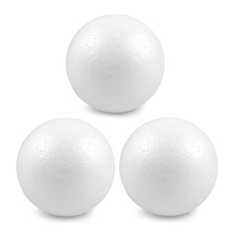 Polystyrene Balls 8cm 3 Pack