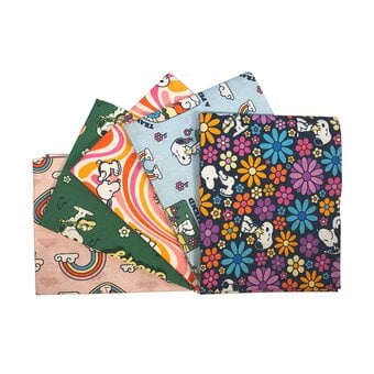 Snoopy Groovin’ Classic Cotton Fat Quarters 5 Pack