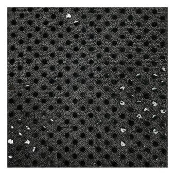 Black Sequin Polyester Jersey Fabric by the Metre