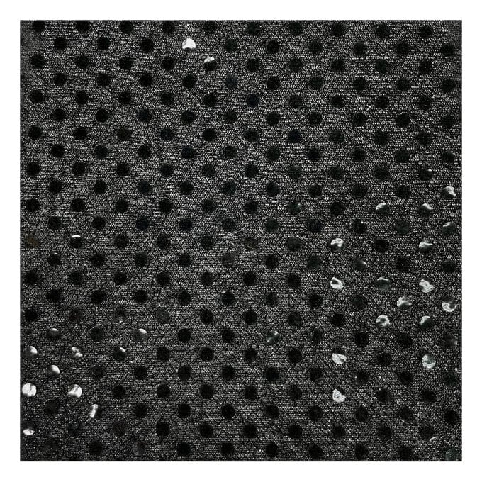 Black Sequin Polyester Jersey Fabric by the Metre image number 1