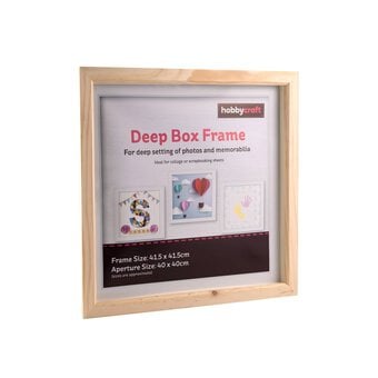 Light Wood Deep Box Frame 40cm x 40cm